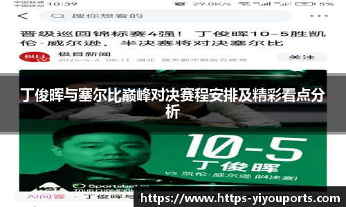 丁俊晖与塞尔比巅峰对决赛程安排及精彩看点分析